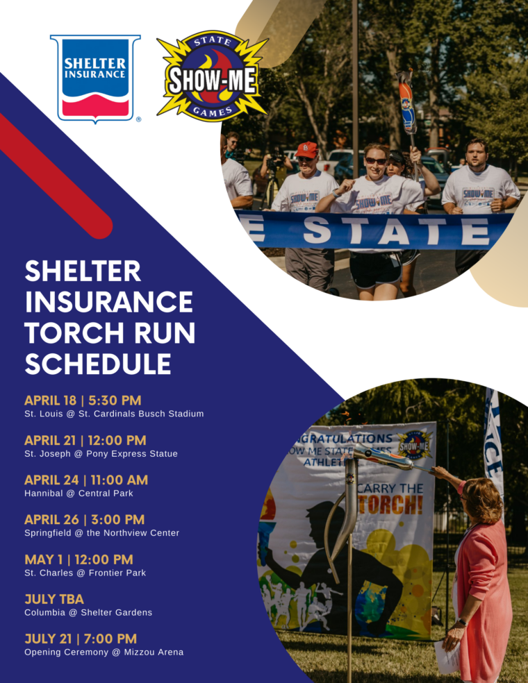 2023 Shelter Insurance Carry the Torch Schedule